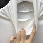 Pile Neck Irregular Hem Tops