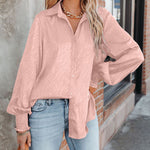 Zeagoo Satin Button Down Blouse Zebra Print Lantern Casual Long Sleeve Collared Shirts Tops