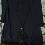 Vintage Cotton and Linen Braided Tie Necklace