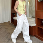 Tie-front Cardigan Slim-fit Vest