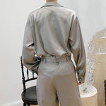 Silky Satin Shirt Trousers