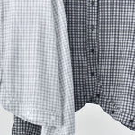 Curved Hem Checkered Textured Shirt