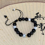 FREE Today: Transmute Negative Energy Black Obsidian Lava Rock Stone Yin Yang Strength Bracelet