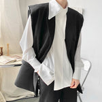 Raw-Edge Deconstructed Suit Vest