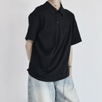 Casual Loose Polo Collar Polo T-shirt