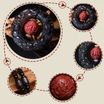Buddha Stones FengShui Natural Rainbow Obsidian PiXiu Cinnabar Healing Necklace Pendant