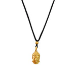 Buddha Stones Gold Buddha Copper Wealth Necklace Pendant