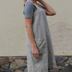 Zeagoo Women's Cross Back Apron with Pockets Pinafore Dress