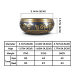 Buddha Stones Tibetan Meditation Bowl for Healing and Mindfulness Om Mani Padme Hum Singing Bowl