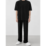 Loose Solid Color Slit Hem T-shirt