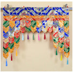 Buddha Stones Tibetan Five Colors Hanging Curtain Prayer Altar Healing Meditation Curtain