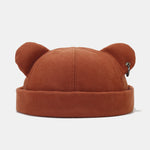 Adjustable Unisex Beanie Hat With Bear Ear Design