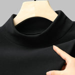Men's Solid Color Cashmere Half Turtleneck Thermal Long Sleeve T-Shirt