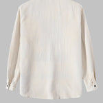 Men's Corduroy Solid Pocket Long Sleeve Shirt