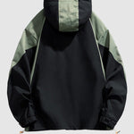 Men's patchwork fabric cargo shell jacket