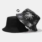 Double Side Reversible Palm Tree Pattern Bucket Hat