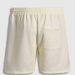 Men's geometric jacquard lapel short sleeve polo shorts set
