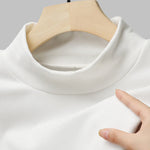 Men's Solid Color Cashmere Half Turtleneck Thermal Long Sleeve T-Shirt