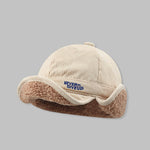 Men's Corduroy Sherpa Lining Warm Earflaps Hat
