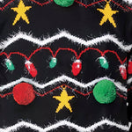 Men's Colorful Light Pattern Christmas Print Crew Neck T-shirt