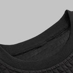 Men's waffle texture solid color casual sweatshirt