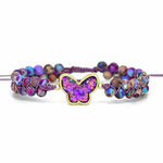 Druzy Purple Opal Butterfly Bracelet