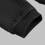 Men's waffle texture solid color casual sweatshirt