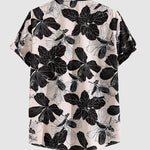 Men's Casual Tropical Floral Print Resort Style Short Sleeve Shirt