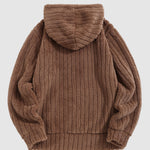 Men's solid color versatile Fleece hooded sweatshirt