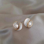 Elegant White Opal Earrings