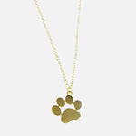 Gold-Plated Necklace with Paw Charm