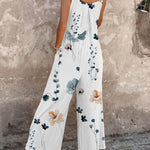 Comfortable Printed Overalls