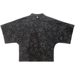 Stand Collar Jacquard Sleeve Top