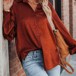 Zeagoo Satin Button Down Blouse Zebra Print Lantern Casual Long Sleeve Collared Shirts Tops