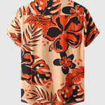 Men's Hawaiian Print Beach Casual Short Sleeve Shirt