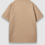 Men's Solid Color Textured Button-Down Short Sleeve Shirt