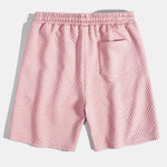 Striped Jacquard Button Up Shirt & Drawstring Shorts