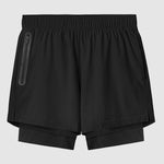 Men's fake two-piece multi-pocket quick-drying sports shorts