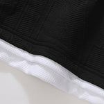 Relax Fit 2 In 1 Letter Jacquard Notched Collar Sweatshirt
