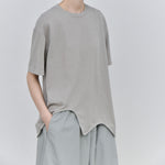 Irregular Wavy Hem Loose Pullover T-shirt