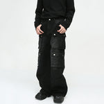 Multi-pocket Wide-leg Cargo Jeans