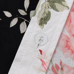 Men's Hawaiian Floral Patchwork Short Sleeve Shirt Swimming Shorts Set