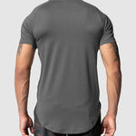 Men's Mesh Breathable Quick-Dry Elastic Solid Color Casual T-shirt