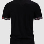 Men's Paisley Color Block Casual Business Lapel Short Sleeve POLO