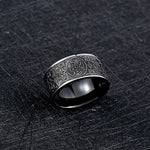Buddha Stones Four Guardian Beast Dragon White Tiger Suzaku Basalt Carved Success Luck Ring