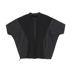 Women's Loose Batwing Sleeve Lace Patchwork Cutout Top