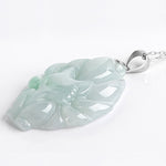 Buddha Stones Natural Jade Nine Tailed Fox Prosperity Titanium Steel Chain Necklace Pendant