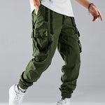 Men's Strap Design Multi-Pocket Cargo Pants