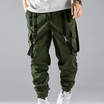 Men's Strap Design Multi-Pocket Cargo Pants