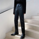 PU Leather Casual Pants
